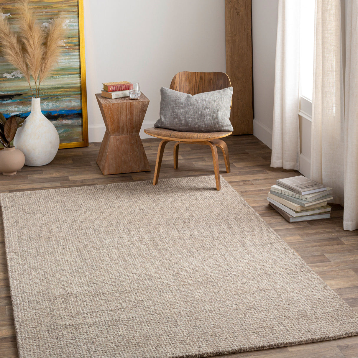   Modern European furniture - Gray Wool Round Carpet - www.oroa.com | Oroa.com