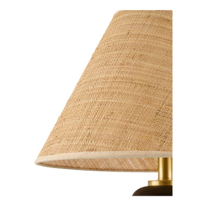   Modern European furniture - Black Wooden Seagrass Table Lamp - www.oroa.com | Oroa.com