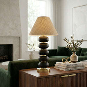   Modern European furniture - Black Wooden Seagrass Table Lamp - www.oroa.com | Oroa.com