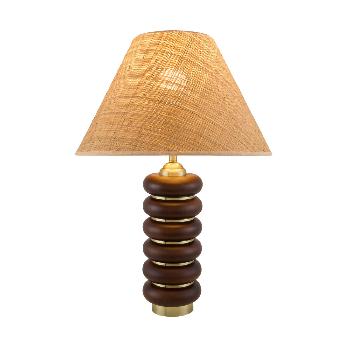   Modern European furniture - Brown Wooden Seagrass Table Lamp - www.oroa.com | Oroa.com