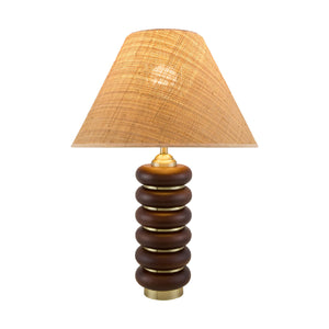   Modern European furniture - Brown Wooden Seagrass Table Lamp - www.oroa.com | Oroa.com