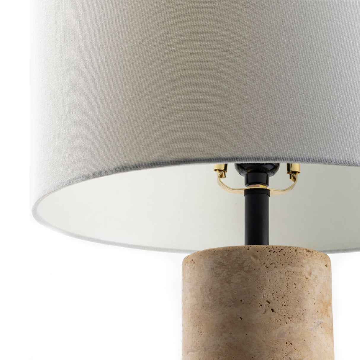   Modern European furniture - Beige Travertine Accent Table Lamp - www.oroa.com | Oroa.com