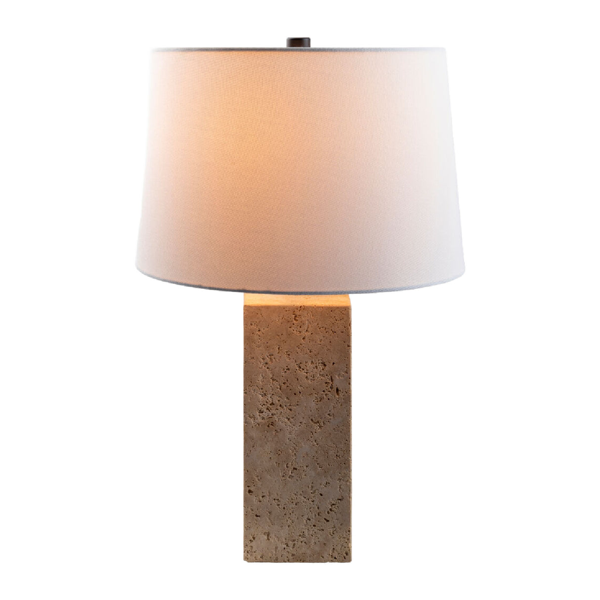   Modern European furniture - Beige Travertine Accent Table Lamp - www.oroa.com | Oroa.com