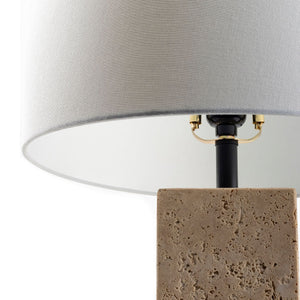   Modern European furniture - Beige Travertine Accent Table Lamp - www.oroa.com | Oroa.com