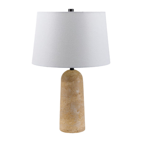   Modern European furniture - Travertine Base Accent Table Lamp - www.oroa.com | Oroa.com