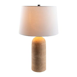   Modern European furniture - Travertine Base Accent Table Lamp - www.oroa.com | Oroa.com