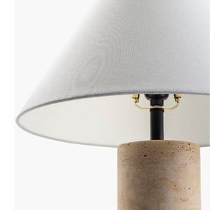   Modern European furniture - Beige Travertine Table Lamp - www.oroa.com | Oroa.com