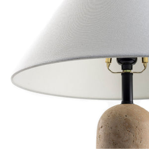   Modern European furniture - Empire Shade Travertine Table Lamp - www.oroa.com | Oroa.com