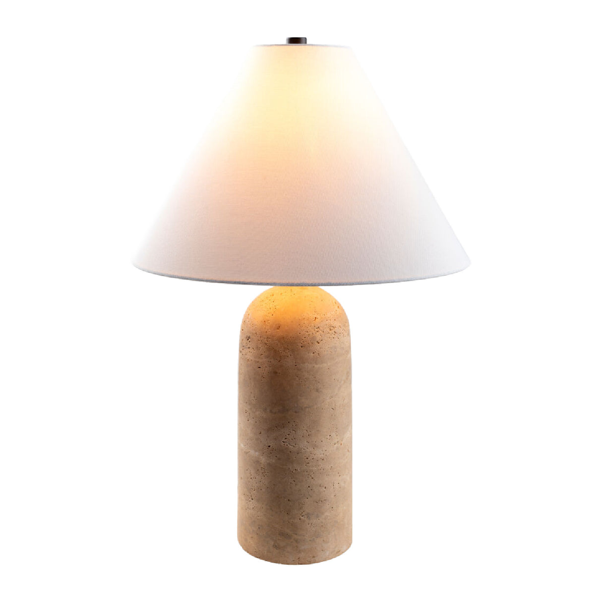   Modern European furniture - Empire Shade Travertine Table Lamp - www.oroa.com | Oroa.com