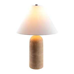   Modern European furniture - Empire Shade Travertine Table Lamp - www.oroa.com | Oroa.com