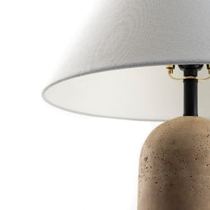   Modern European furniture - Empire Shade Travertine Table Lamp - www.oroa.com | Oroa.com