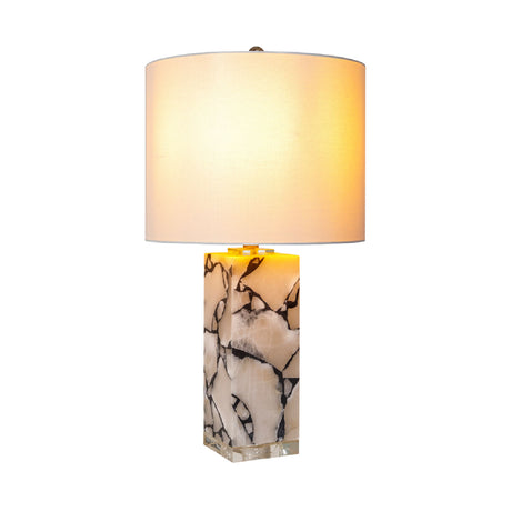  Modern European furniture - White Marble Accent Table Lamp - www.oroa.com | Oroa.com