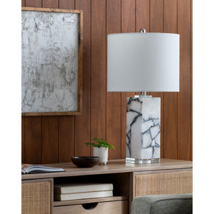   Modern European furniture - White Marble Accent Table Lamp - www.oroa.com | Oroa.com