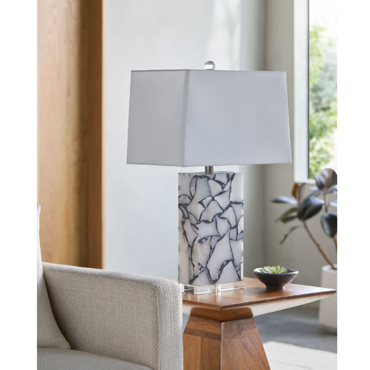   Modern European furniture - Marbled Stone Table Lamp - www.oroa.com | Oroa.com