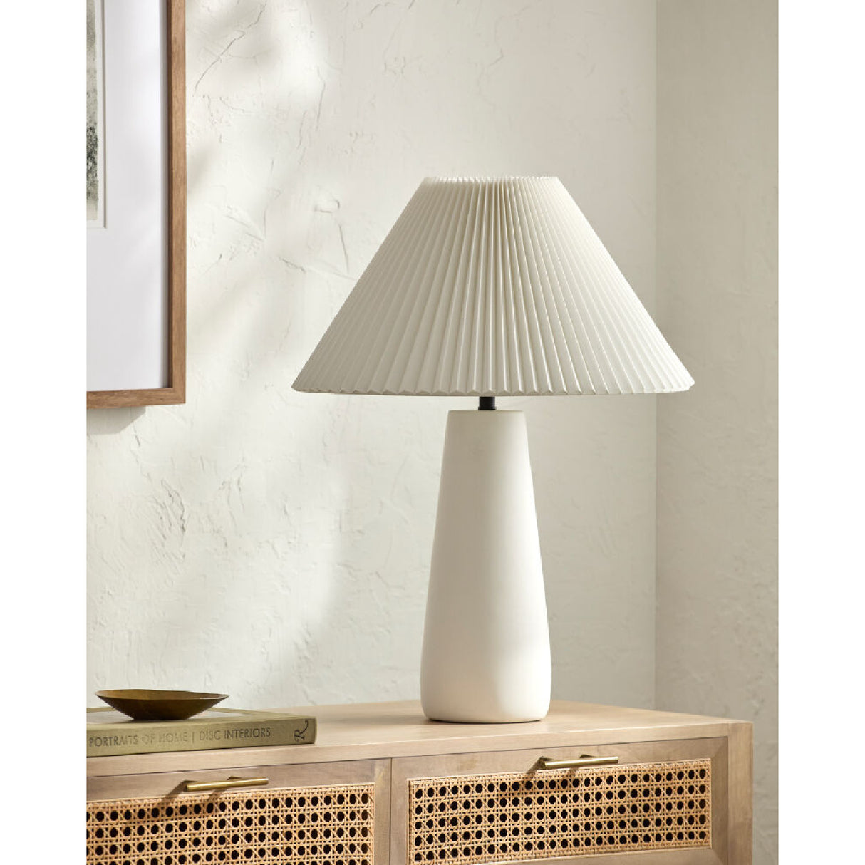   Modern European furniture - Pleated White Cotton Table Lamp - www.oroa.com | Oroa.com