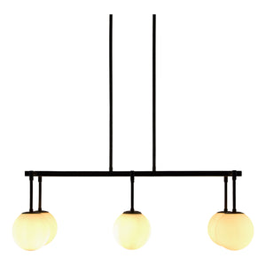   Modern European furniture - White Sphere 6-Light Linear Chandelier - www.oroa.com | Oroa.com