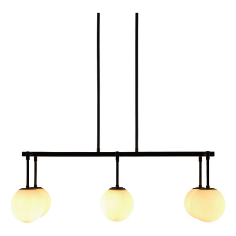   Modern European furniture - White Sphere 6-Light Linear Chandelier - www.oroa.com | Oroa.com