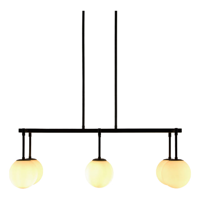 Modern European furniture - White Sphere 6-Light Linear Chandelier - www.oroa.com
