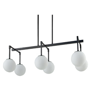   Modern European furniture - White Sphere 6-Light Linear Chandelier - www.oroa.com | Oroa.com
