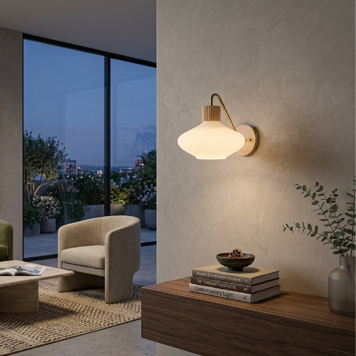   Modern European furniture - White Blown Glass Wall Lamp - www.oroa.com | Oroa.com