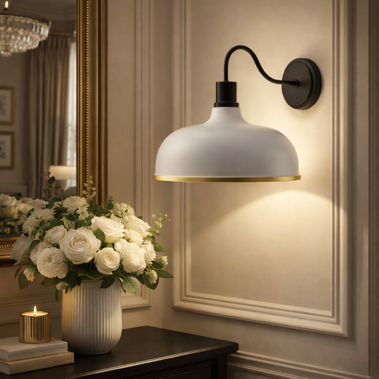   Modern European furniture - Gold Leaf Metal Wall Lamp - www.oroa.com | Oroa.com