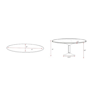   Modern furniture - Oval Pedestal Dining Table - www.oroa.com | Oroa.com