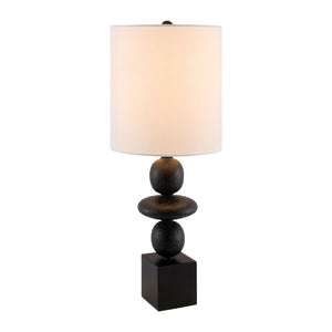   Modern European furniture - Geometric Stacked Linen Table Lamp - www.oroa.com | Oroa.com