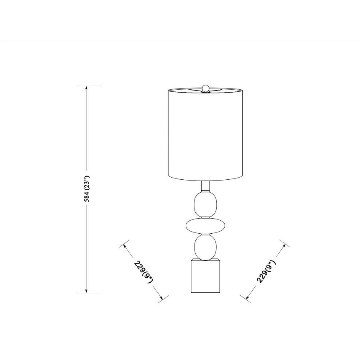   Modern European furniture - Geometric Stacked Linen Table Lamp - www.oroa.com | Oroa.com