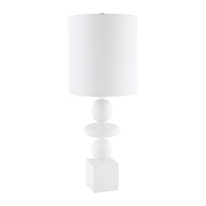   Modern European furniture - Geometric Stacked Linen Table Lamp - www.oroa.com | Oroa.com