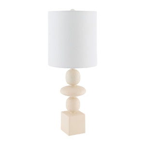   Modern European furniture - Geometric Stacked Linen Table Lamp - www.oroa.com | Oroa.com