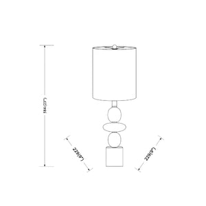   Modern European furniture - Geometric Stacked Linen Table Lamp - www.oroa.com | Oroa.com