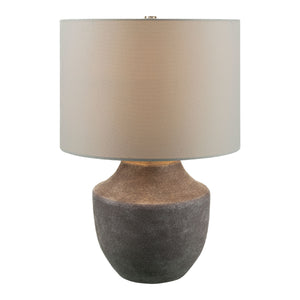   Modern European furniture - Beige Drum Linen Table Lamp S - www.oroa.com | Oroa.com