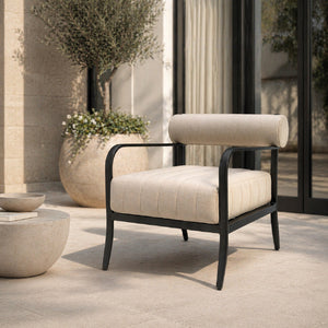   Modern European furniture - Black Aluminum Outdoor Accent Chair - www.oroa.com | Oroa.com