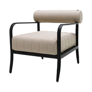   Modern European furniture - Black Aluminum Outdoor Accent Chair - www.oroa.com | Oroa.com