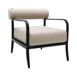   Modern European furniture - Black Aluminum Outdoor Accent Chair - www.oroa.com | Oroa.com