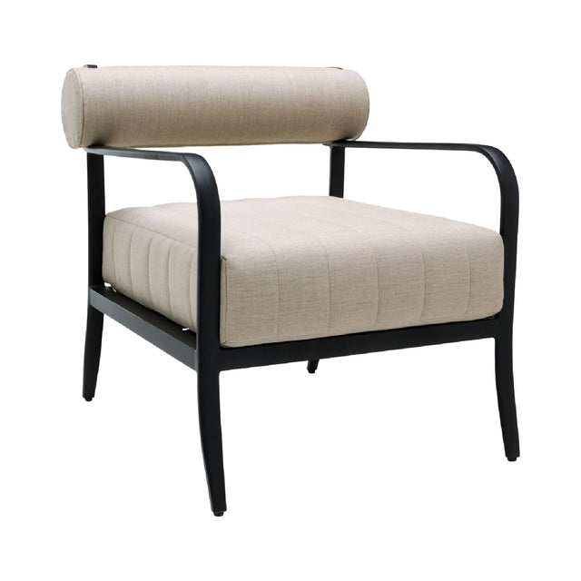 Modern European furniture - Black Aluminum Outdoor Accent Chair - www.oroa.com