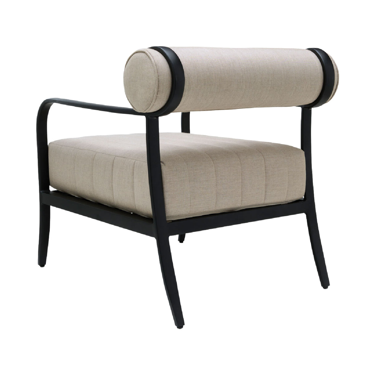   Modern European furniture - Black Aluminum Outdoor Accent Chair - www.oroa.com | Oroa.com