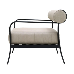   Modern European furniture - Black Aluminum Outdoor Accent Chair - www.oroa.com | Oroa.com