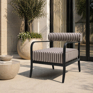   Modern European furniture - Black Aluminum Outdoor Accent Chair - www.oroa.com | Oroa.com