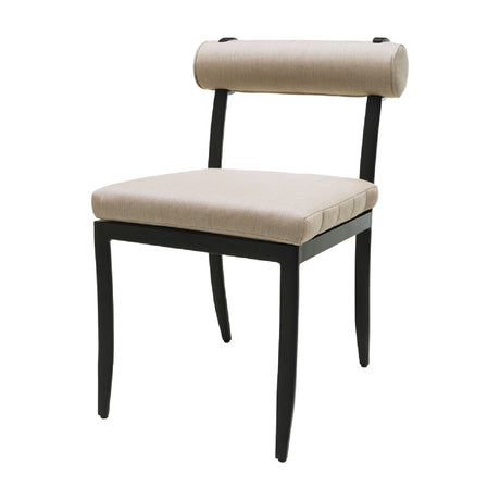   Modern European furniture - Black Aluminum Outdoor Dining Chairs (2) - www.oroa.com | Oroa.com