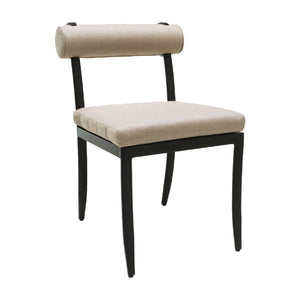   Modern European furniture - Black Aluminum Outdoor Dining Chairs (2) - www.oroa.com | Oroa.com