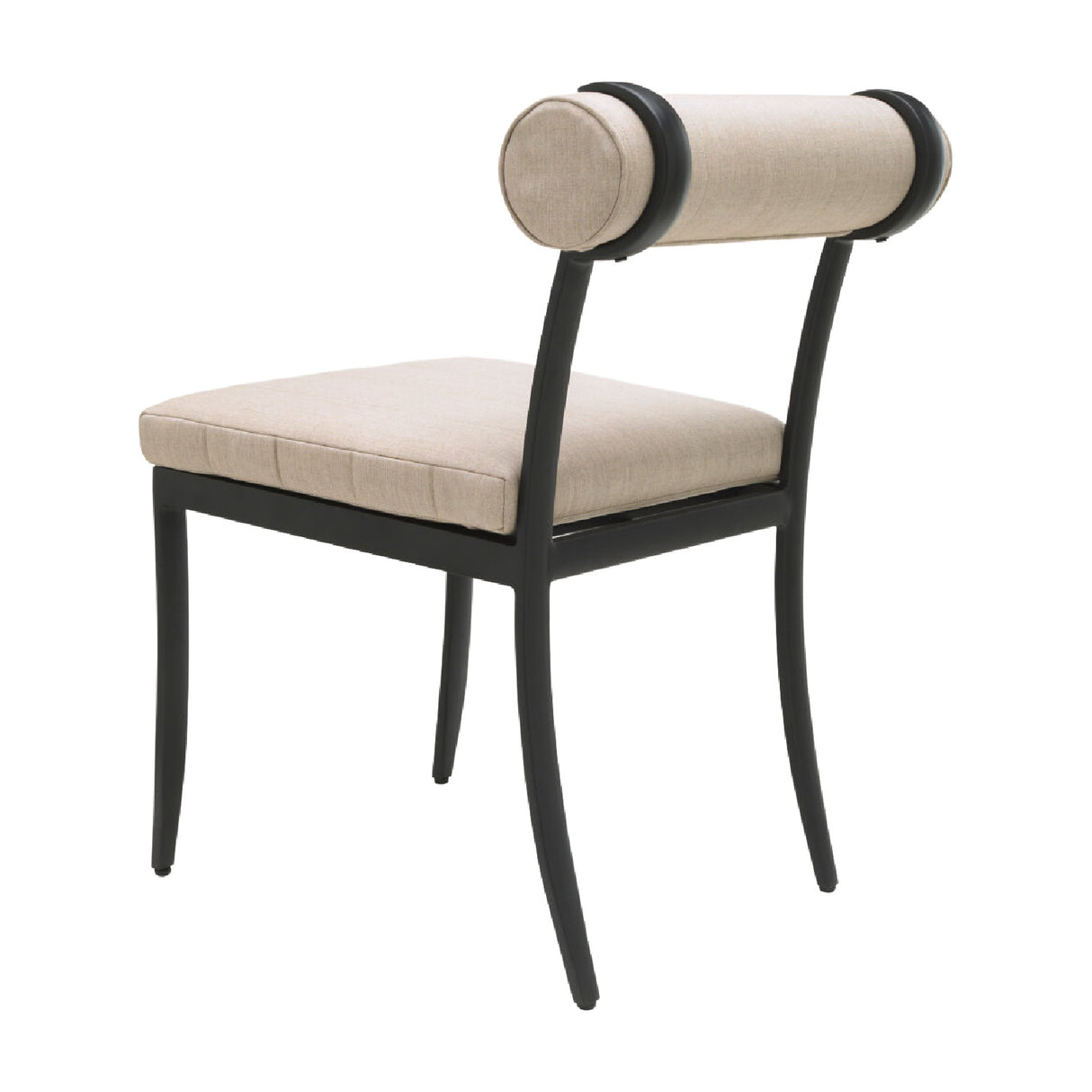   Modern European furniture - Black Aluminum Outdoor Dining Chairs (2) - www.oroa.com | Oroa.com