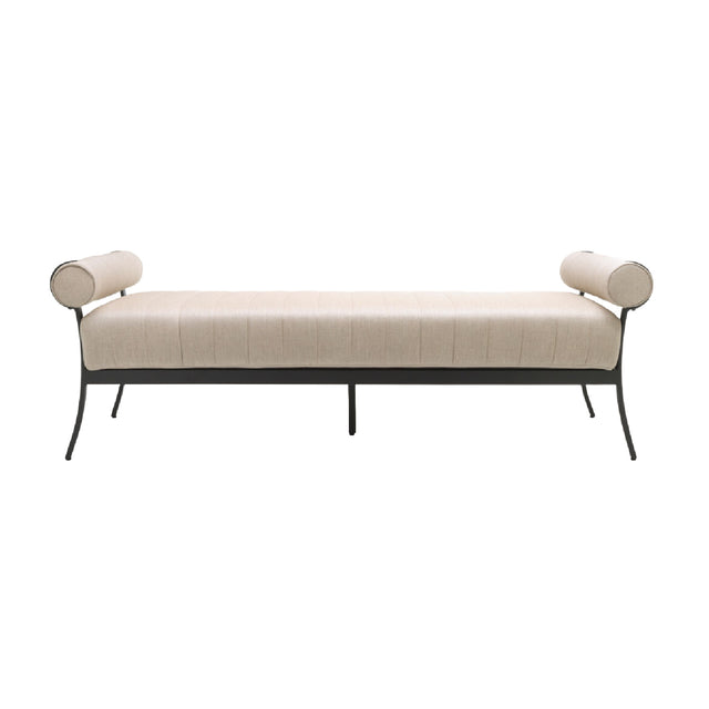 Modern European furniture - Black Aluminum Outdoor Bench - www.oroa.com