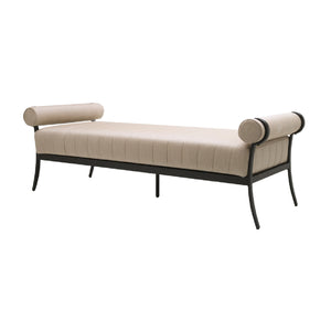   Modern European furniture - Black Aluminum Outdoor Bench - www.oroa.com | Oroa.com