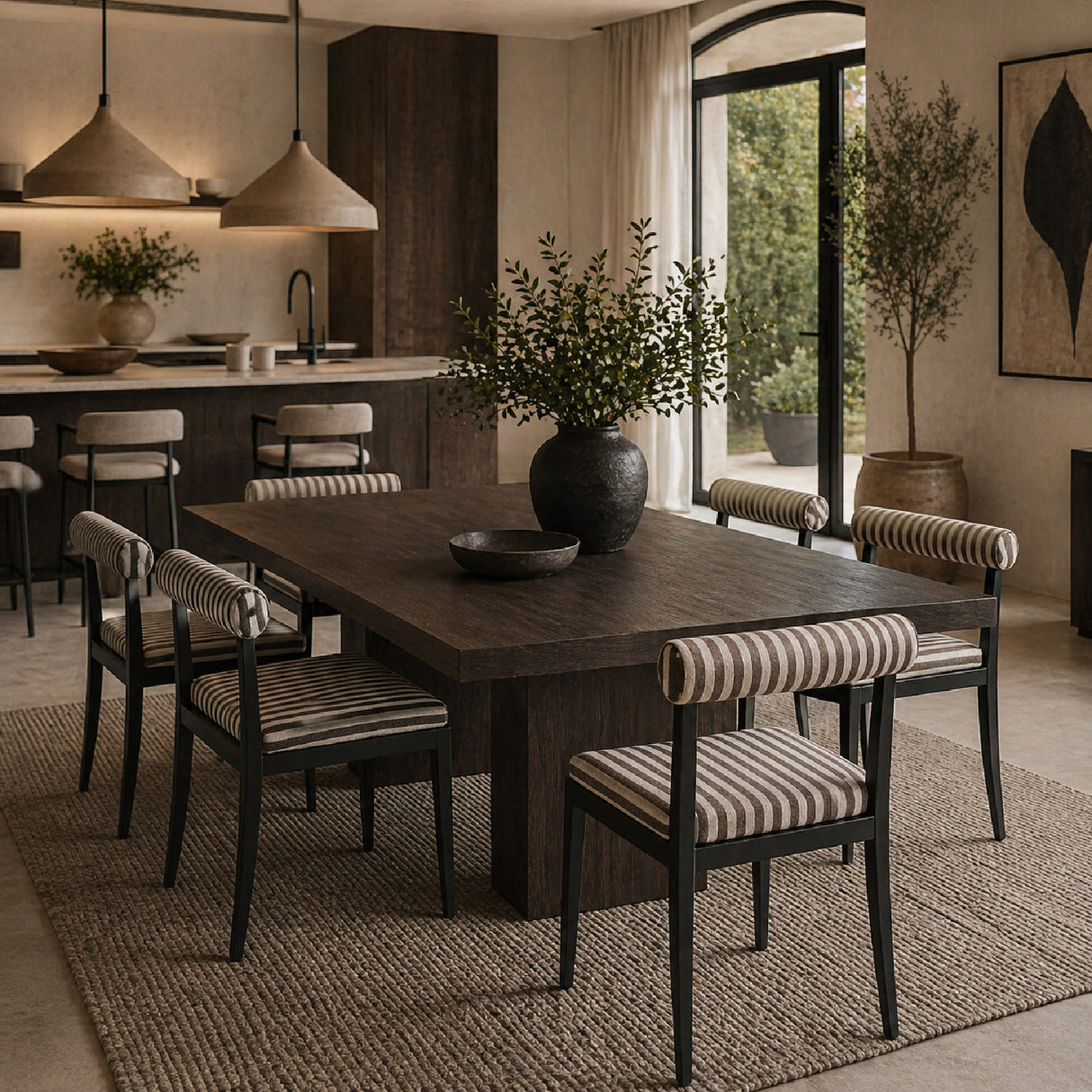   Modern European furniture - Black Aluminum Outdoor Dining Chairs (2) - www.oroa.com | Oroa.com