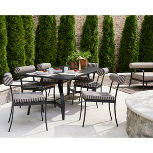   Modern European furniture - Black Aluminum Outdoor Dining Chairs (2) - www.oroa.com | Oroa.com
