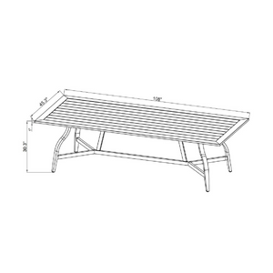   Modern European furniture - Black Aluminum Outdoor Dining Table - www.oroa.com | Oroa.com