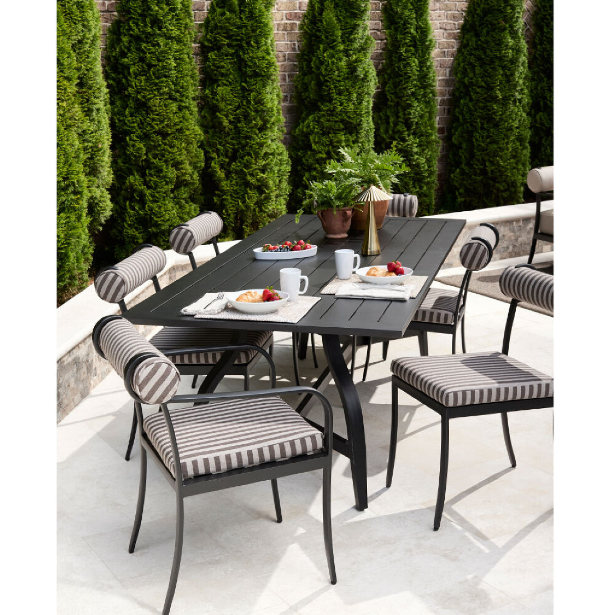   Modern European furniture - Black Aluminum Outdoor Dining Table - www.oroa.com | Oroa.com