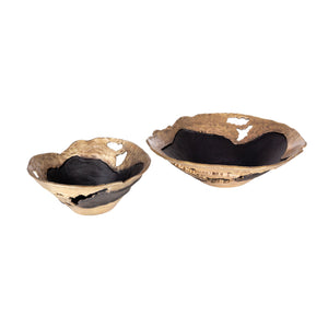   Modern European furniture - Antiqued Aluminum Decorative Bowls (2) - www.oroa.com | Oroa.com