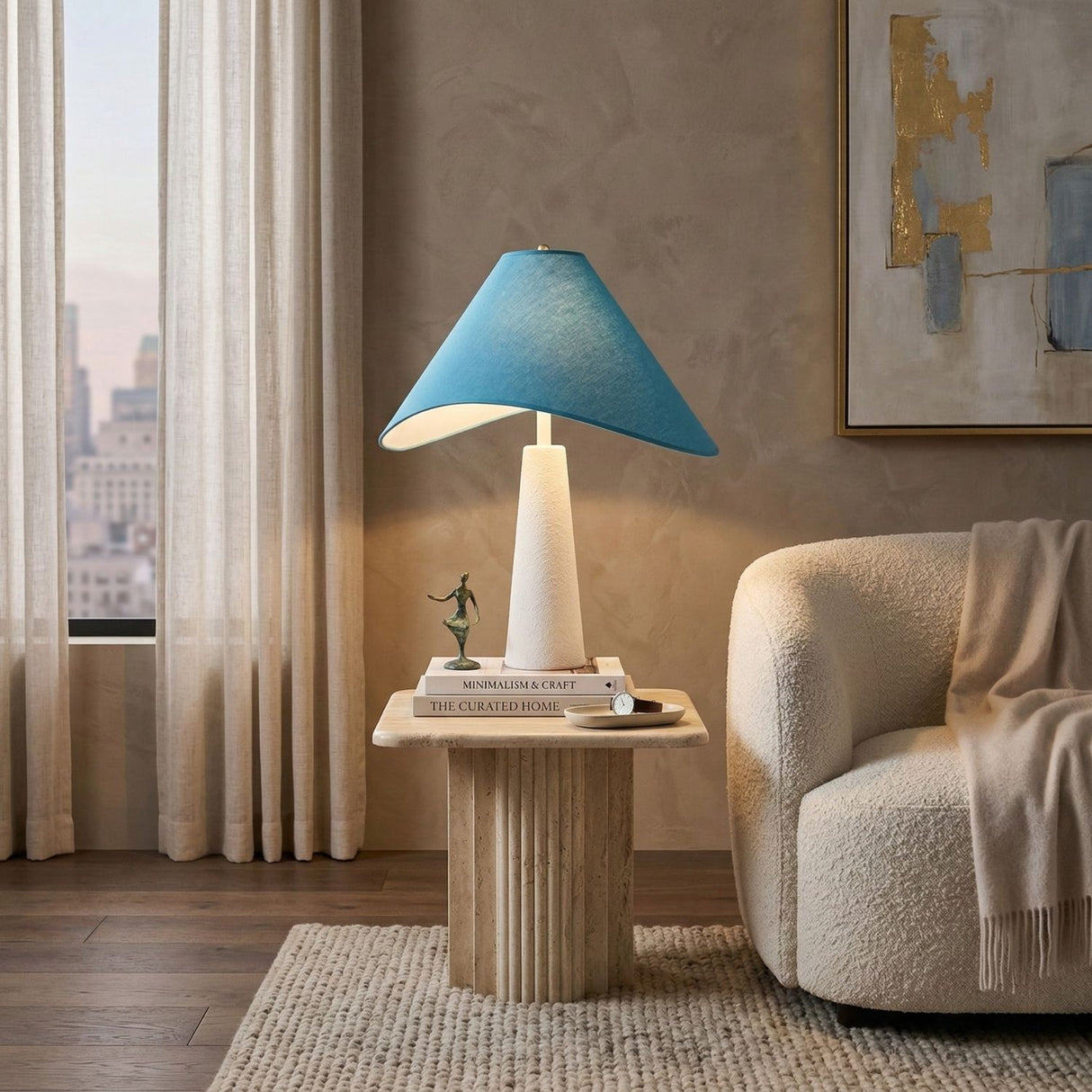   Modern European furniture - Cotton Shade Accent Table Lamp - www.oroa.com | Oroa.com